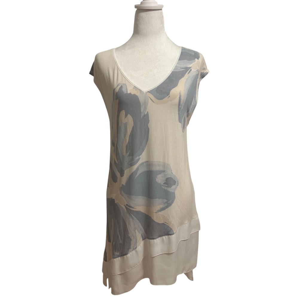 Anthro Delleta Sheath Dress Medium fairy asymmetrical pastel slip or tunic top